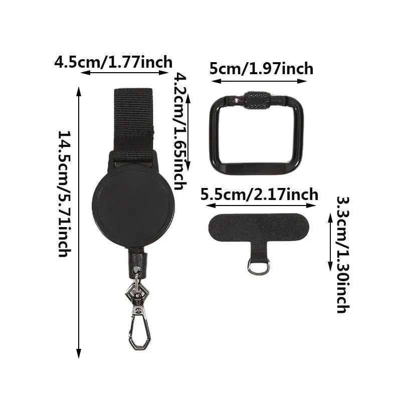 Anti-theft retractable cell phone lanyard