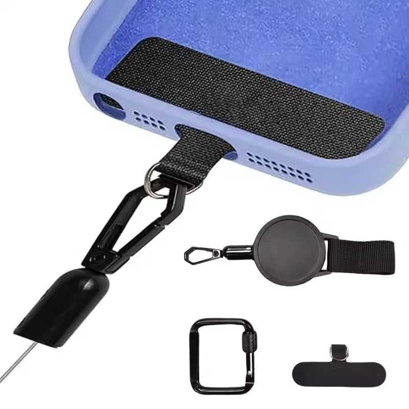 Anti-theft retractable cell phone lanyard