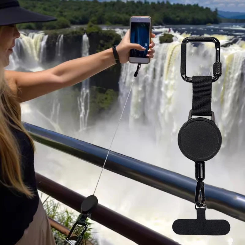 Anti-theft retractable cell phone lanyard