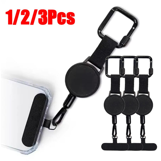 Anti-theft retractable cell phone lanyard