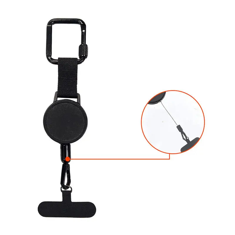 Anti-theft retractable cell phone lanyard