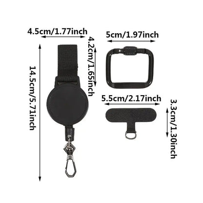 Anti-theft retractable cell phone lanyard