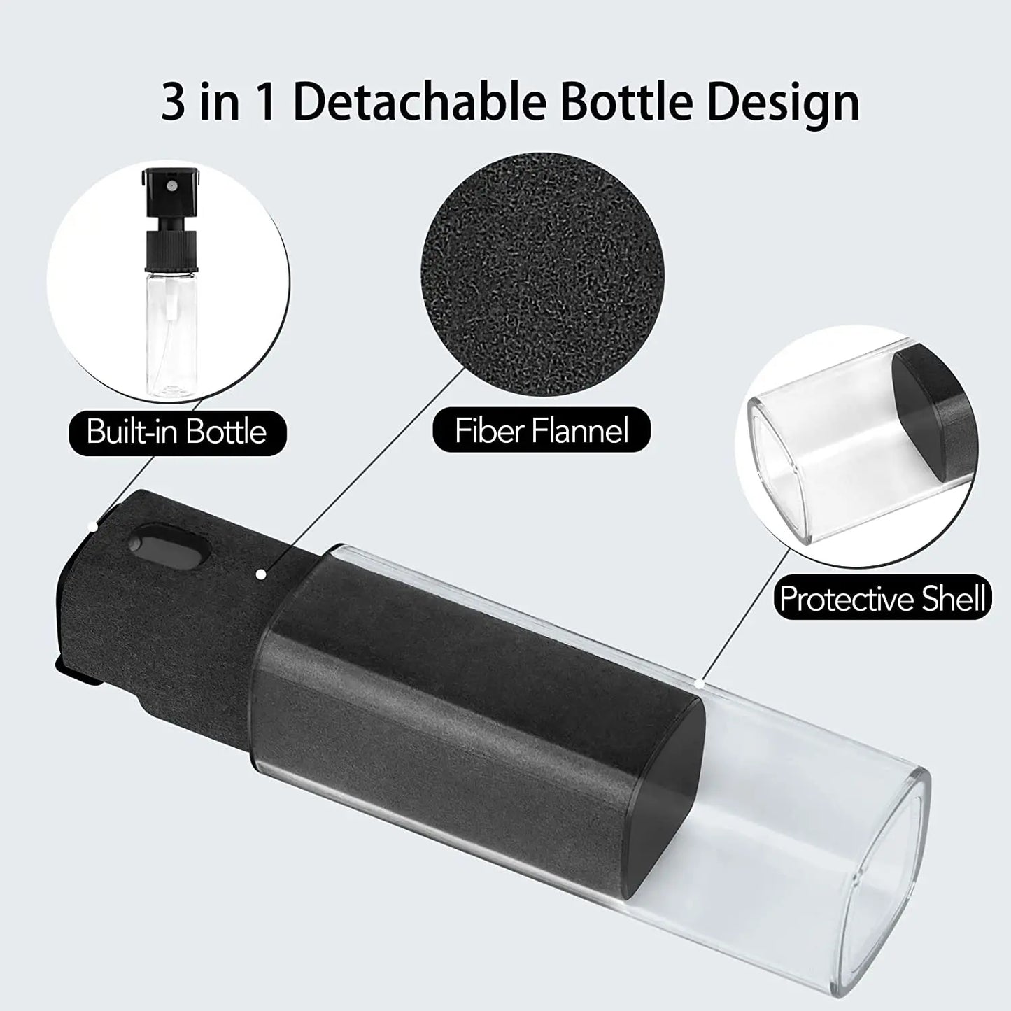 2-in-1 Cell Phone Screen Cleaner Spray
